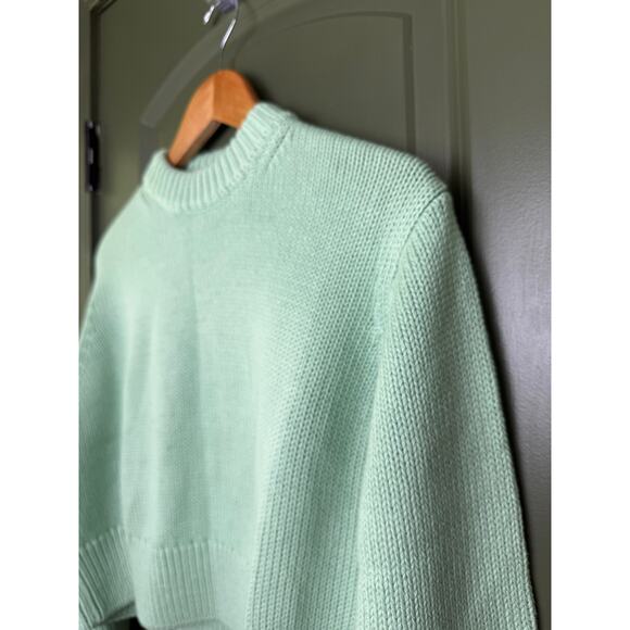NWT Tuckernuck Mint Chip Aiden Cropped Cotton Winter Cozy Relaxed Sweater XS - Picture 3 of 6